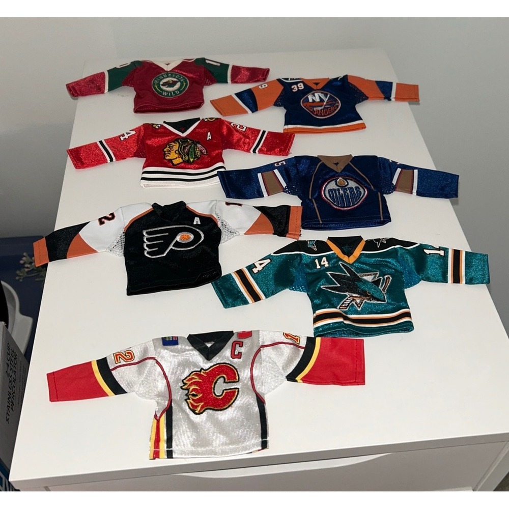 Lot of 7 Vintage NHL Mini Jerseys  Hockey Memorabilia